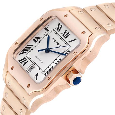 cartier gold rose gold watch